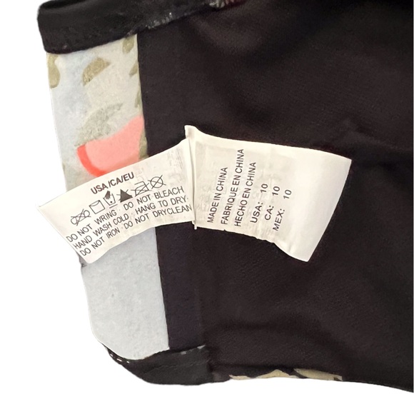 COCOSHIP Women's Retro Floral Bikini Tie Front Top | Size 10 - Picture 4 of 6